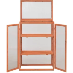 VidaXL Greenhouse 75x47x10cm Wood Polycarbonate -Gardena Store vidaXL Greenhouse 75x47x10cm Wood Polycarbonate 2