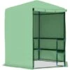 VidaXL Greenhouse With Shelves 227x223cm Stainless Steel -Gardena Store vidaXL Greenhouse with Shelves 227x223cm Stainless steel