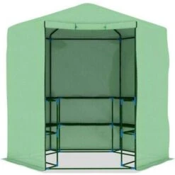 VidaXL Greenhouse With Shelves 227x223cm Stainless Steel -Gardena Store vidaXL Greenhouse with Shelves 227x223cm Stainless steel 3