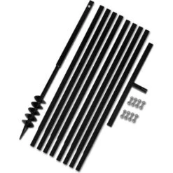 VidaXL Ground Drill With Handle 80 Extension Tube