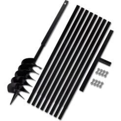 VidaXL Ground Drill With Handle Extension Tube