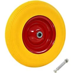 VidaXL Trillebørshjul Med Aksel PU 4.00-8 390